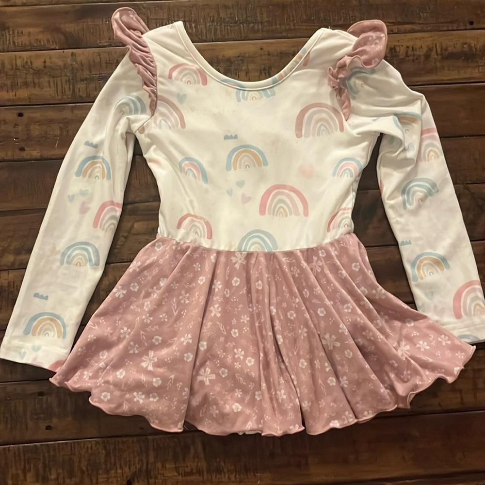 Cheeky Plum Rainbow Skirted Leotard